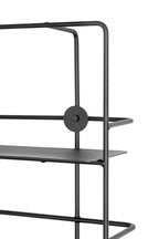 HAKU Möbel Wandregal aus Metall in Schwarz 53 x 14 x 56 cm