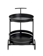 HAKU Möbel Servierwagen aus Metall 42 x 62 cm in Schwarz