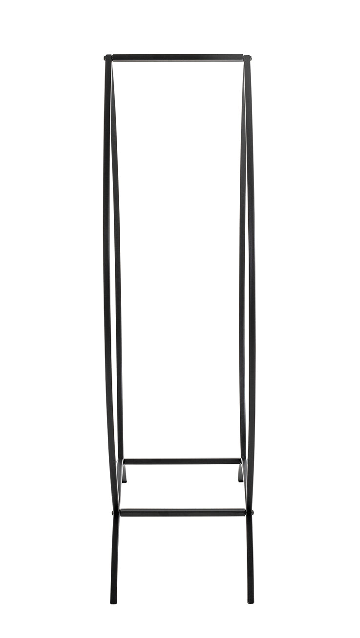 HAKU Möbel Kaminholzständer aus Metall in Schwarz 47 x 20 x 80 cm