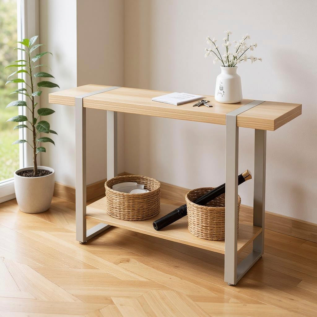 HAKU Möbel Konsole aus Holzwerkstoff Füsse höhenverstellbar in Braun
