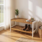 HAKU Möbel Schuhregal aus Bambus in Braun, 70 x 26 cm, H 34 cm
