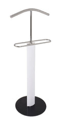 HAKU Möbel Herrendiener aus Metall mit Glas in Weiss