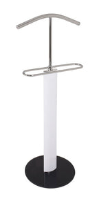 HAKU Möbel Herrendiener aus Metall mit Glas in Weiss