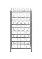 HAKU Möbel Flaschenregal aus Metall in Grau 34 x 22 x 72 cm