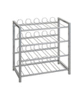 HAKU Möbel Flaschenregal aus Metall in Grau 54 x 31 x 60 cm