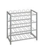 HAKU Möbel Flaschenregal aus Metall in Grau 54 x 31 x 60 cm