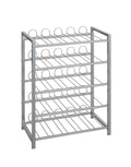 HAKU Möbel Flaschenregal aus Metall in Grau 54 x 31 x 76 cm