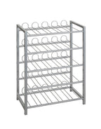 HAKU Möbel Flaschenregal aus Metall in Grau 54 x 31 x 76 cm