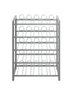 HAKU Möbel Flaschenregal aus Metall in Grau 54 x 31 x 76 cm