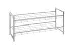 HAKU Möbel Schuhregal aus Metall in Grau B 80 cm H 38-60 cm, 80 x 30 cm, H 38 cm