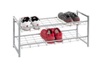 HAKU Möbel Schuhregal aus Metall in Grau B 80 cm H 38-60 cm, 80 x 30 cm, H 38 cm