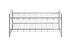 HAKU Möbel Schuhregal aus Metall in Grau B 80 cm H 38-60 cm, 80 x 30 cm, H 38 cm