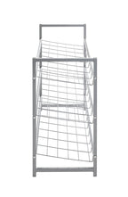 HAKU Möbel Schuhregal aus Metall in Grau B 80 cm H 38-60 cm, 80 x 30 cm, H 60 cm