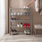 HAKU Möbel Schuhregal aus Metall in Grau 80 x 30 x 106 cm