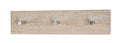 HAKU Möbel Garderobenleiste aus MDF B 34-57 cm H 8 cm, 34 x 5 cm, H 8 cm in Chrom, Eiche hell