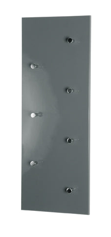 HAKU Möbel Wandgarderobe aus MDF 80 x 6 x 30 cm in Chrom, Grau