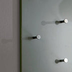 HAKU Möbel Wandgarderobe aus MDF 80 x 6 x 30 cm in Chrom, Grau