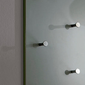 HAKU Möbel Wandgarderobe aus MDF 80 x 6 x 30 cm in Chrom, Grau