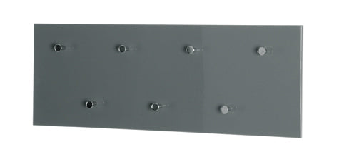 HAKU Möbel Wandgarderobe aus MDF 80 x 6 x 30 cm in Chrom, Grau