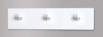 HAKU Möbel Garderobenleiste aus MDF B 34-57 cm H 8 cm, 34 x 5 cm, H 8 cm in Chrom, Weiss