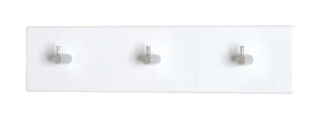 HAKU Möbel Garderobenleiste aus MDF B 34-57 cm H 8 cm, 34 x 5 cm, H 8 cm in Chrom, Weiss