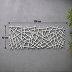 HAKU Möbel Wandgarderobe aus Metall in Weiss 100 x 5 x 40 cm