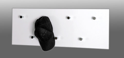 HAKU Möbel Wandgarderobe aus MDF 80 x 6 x 30 cm in Chrom, Weiss