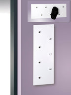 HAKU Möbel Wandgarderobe aus MDF 80 x 6 x 30 cm in Chrom, Weiss