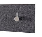 HAKU Möbel Garderobenleiste aus MDF 57 x 5 x 8 cm in Chrom, Granitoptik