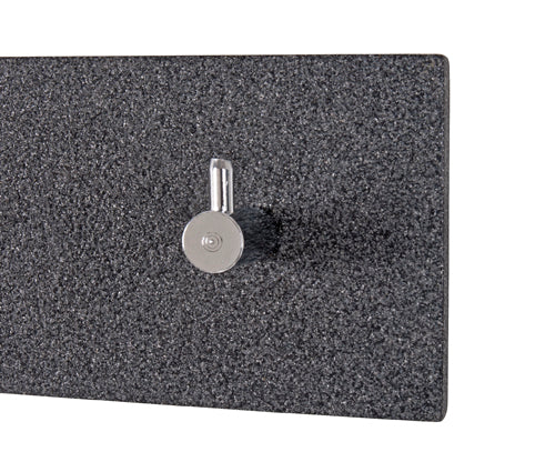 HAKU Möbel Garderobenleiste aus MDF 57 x 5 x 8 cm in Chrom, Granitoptik