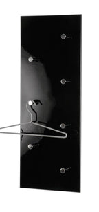 HAKU Möbel Wandgarderobe aus MDF 80 x 6 x 30 cm in Chrom, Schwarz