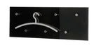 HAKU Möbel Wandgarderobe aus MDF 80 x 6 x 30 cm in Chrom, Schwarz