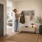 HAKU Möbel Wandgarderobe aus Metall in Schwarz 100 x 5 x 40 cm