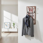 HAKU Möbel Wandgarderobe aus MDF Motiv Schriftzug in Braun 30 x 12 x 60 cm