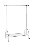 HAKU Möbel Rollgarderobe aus Metall in Silber