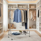 HAKU Möbel Rollgarderobe aus Metall in Silber