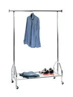 HAKU Möbel Rollgarderobe aus Metall in Silber