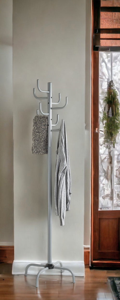 HAKU Möbel Garderobenständer aus Metall 37 x 180 cm in Grau