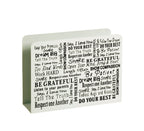 HAKU Möbel Zeitungsständer aus Metall Motiv Schriftzug in Weiss
