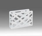 HAKU Möbel Zeitungsständer aus Metall 35 x 10 x 26 cm in Weiss