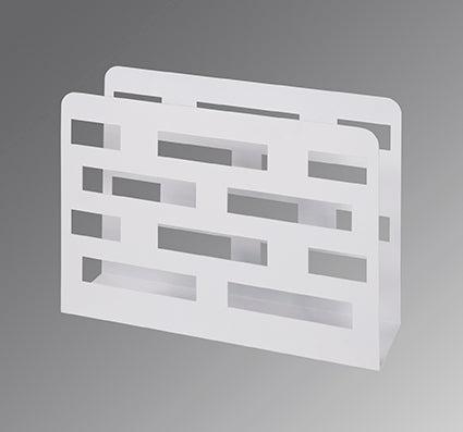 HAKU Möbel Zeitungsständer aus Metall in Weiss 35 x 10 x 26 cm