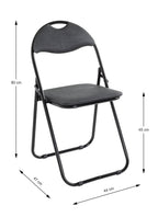 HAKU Möbel Klappstuhl aus Metall klappbar in Schwarz