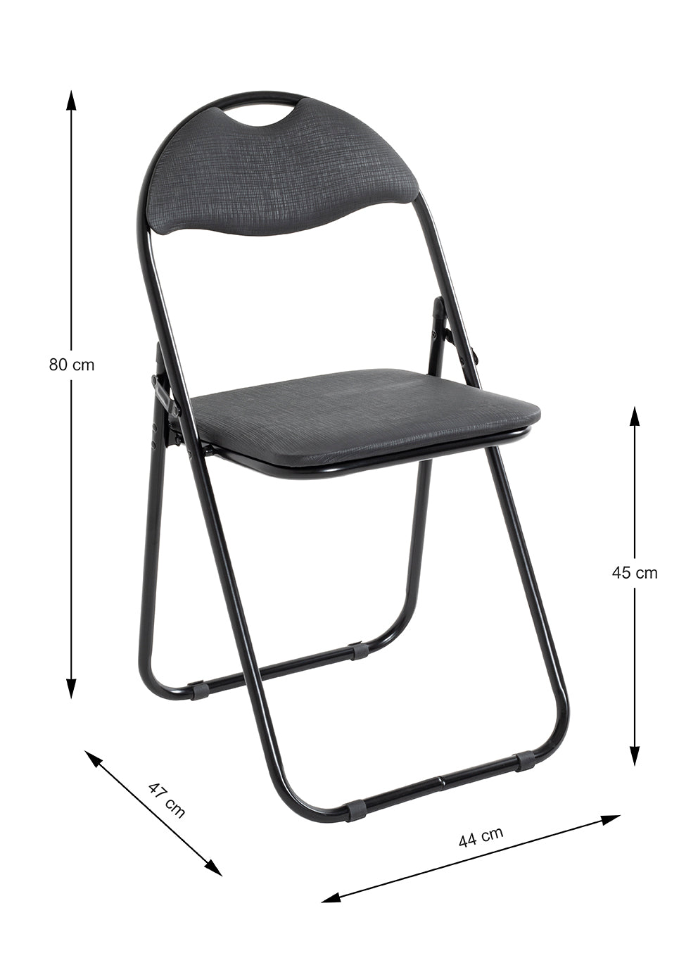 HAKU Möbel Klappstuhl aus Metall klappbar in Schwarz