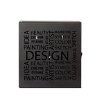 HAKU Möbel Schlüsselkasten aus Metall Motiv Schriftzug in Schwarz