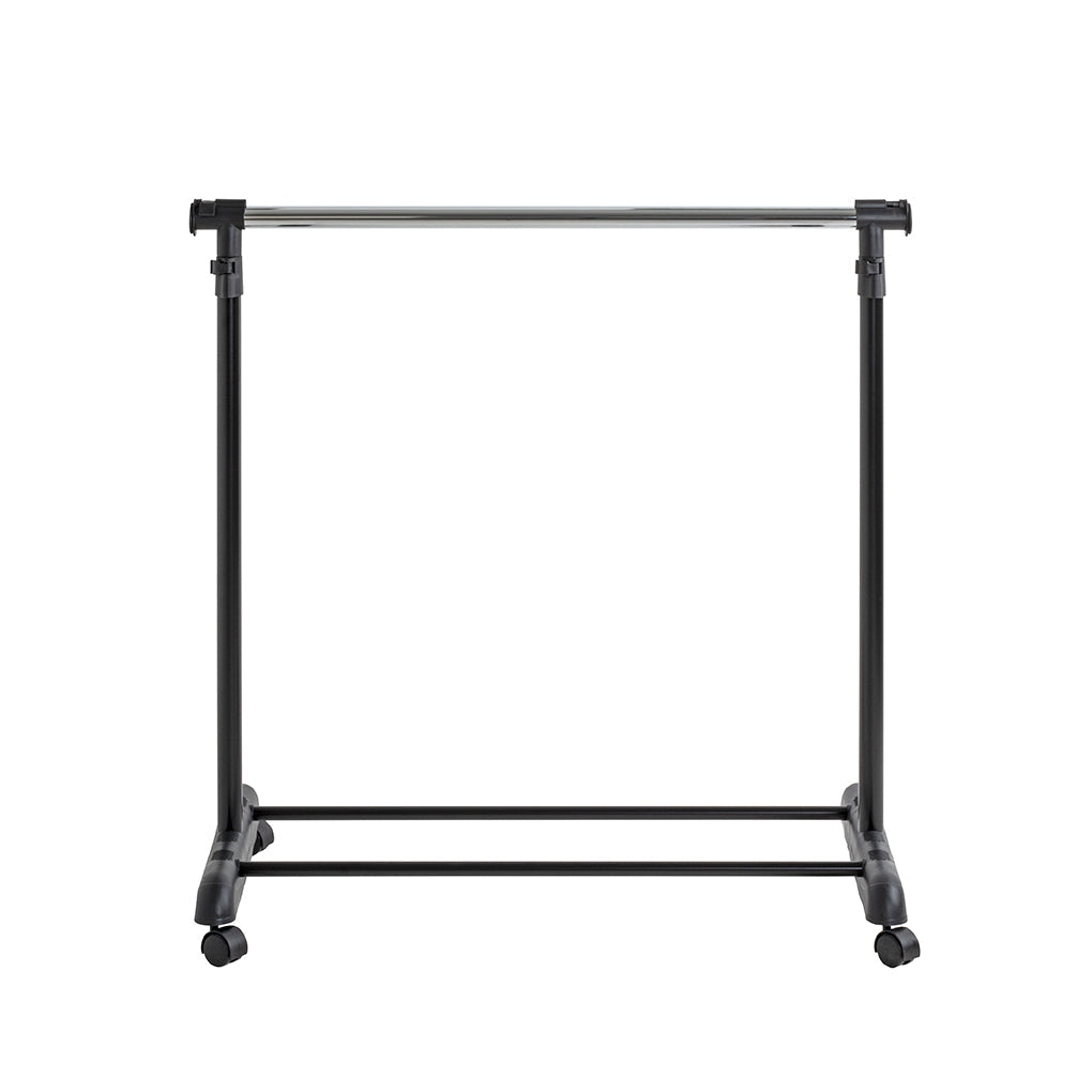 HAKU Möbel Rollgarderobe aus Metall höhenverstellbar in Schwarz