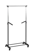 HAKU Möbel Rollgarderobe aus Metall höhenverstellbar in Schwarz