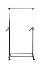HAKU Möbel Rollgarderobe aus Metall höhenverstellbar in Schwarz