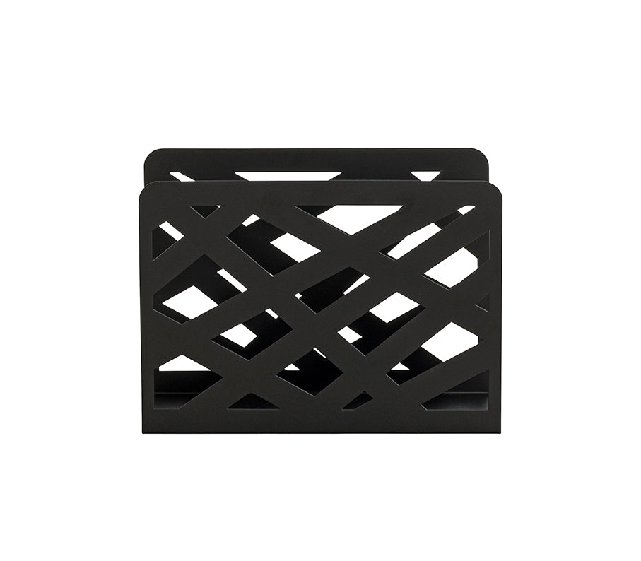 HAKU Möbel Zeitungsständer aus Metall 35 x 10 x 26 cm in Schwarz