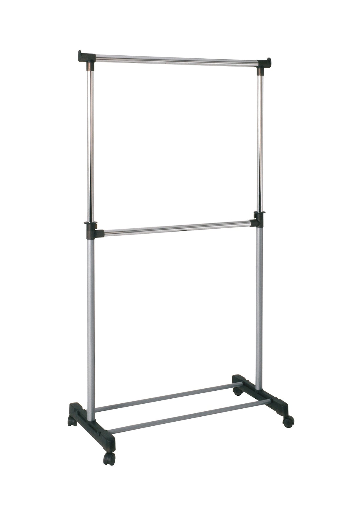 HAKU Möbel Rollgarderobe aus Metall höhenverstellbar in Grau