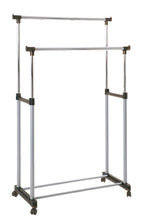 HAKU Möbel Rollgarderobe aus Metall höhenverstellbar in Grau